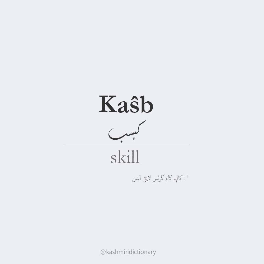 Kasb Kashmiri dictionary